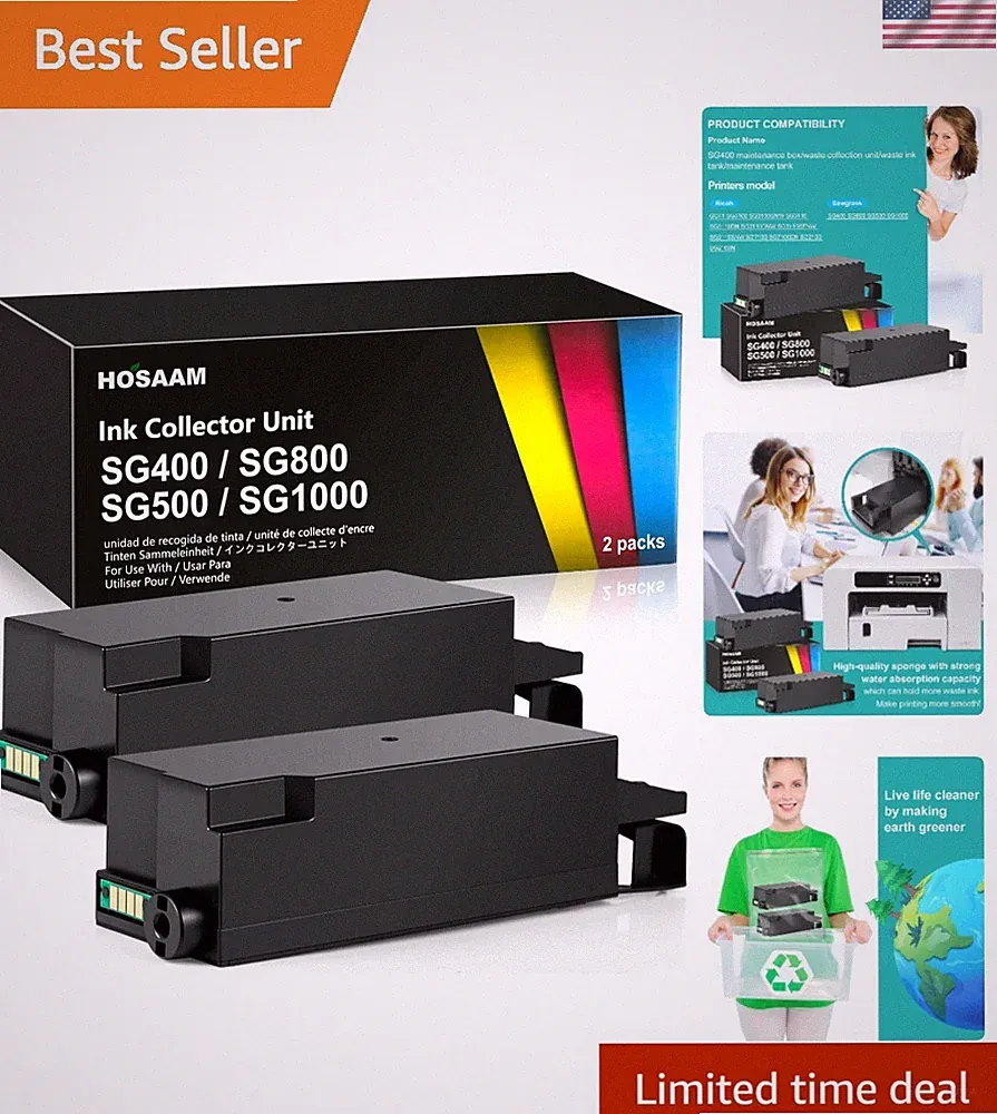 2-Pack Waste Collection Unit for Sawgrass & Ricoh Printers - Refillable