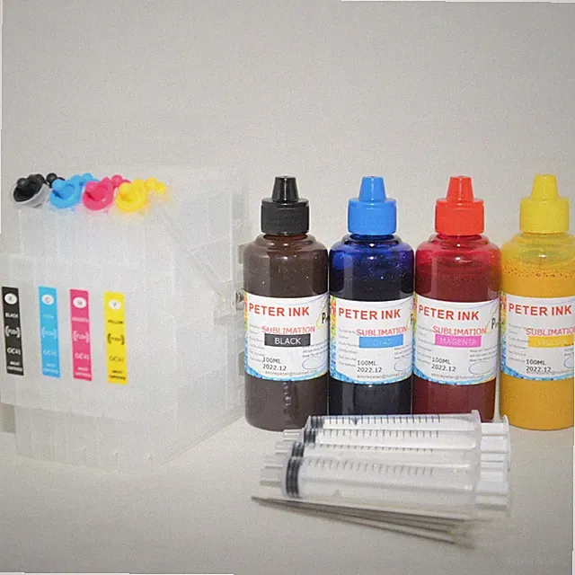 4X100ML Sublimation Refill Ink Cartridge kit CISS alternative for Ricoh GC41