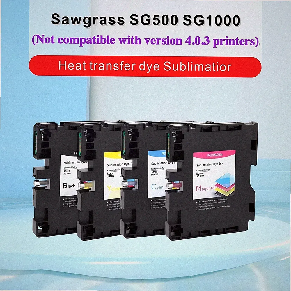 Sawgrass SG500 SG1000 Heat transfer dye Sublimation Full Set Ink Cartridges