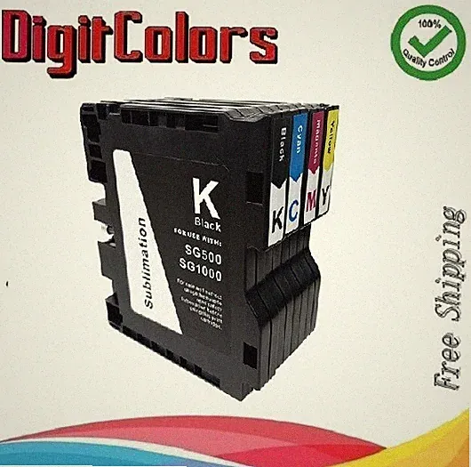 Sawgrass Virtuoso SG500 SG1000 Heat transfer Sublimation Full Set Ink Cartridges