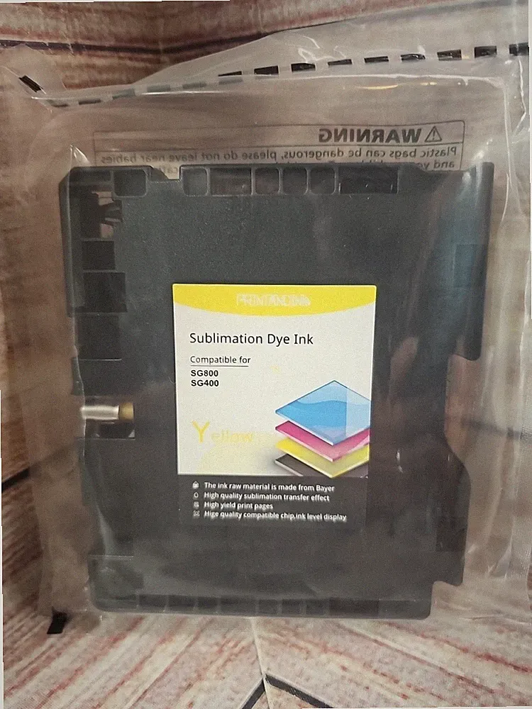 Yellow Heat transfer Printer Sublimation Ink Cartridge For Sawgrass SG400 SG800